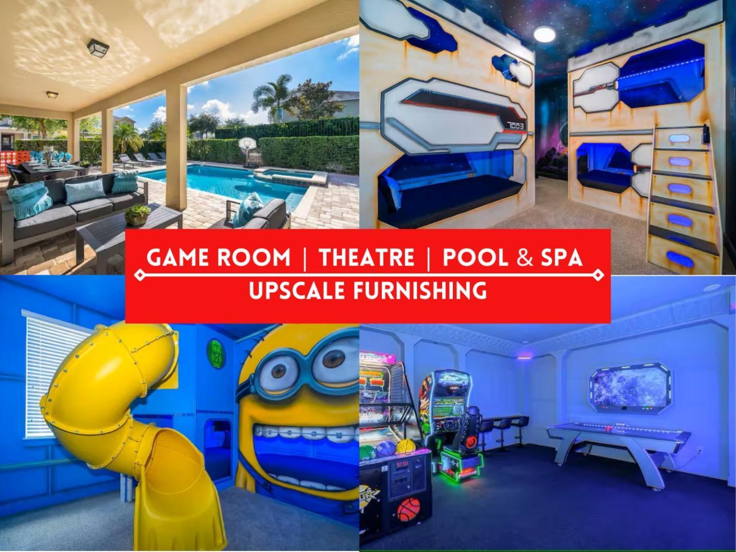 Epic Family Fun! Games & Theme Room, Pool - Encore Resort, Near Disney Orlando Exterior foto